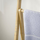 Scaffale Bagno 3 Ripiani Autoportante e Pieghevole con Porta Asciugamani 53,5x30x153 cm in Legno di Bambù  