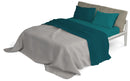 Set Lenzuola Sopra Sotto e Federe Doubleface Verde Petrolio\/Verde Bottiglia