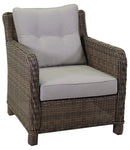 Set da Giardino Divano 2 Poltrone e Tavolino in Polyrattan Baltimora