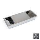 Passacavi da Tavolo Rettangolare 152 x 61 mm da Incasso Plastica Cromato 5 Pezzi Emuca