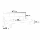 Divano Letto 175x80x69 cm in Similpelle Marrone