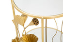 Carrello Flow 60x76x46 cm in Ferro e MDF Oro