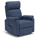 Poltrona Alzapersona Elettrica 2 motori 80x99x97 cm In Tessuto Jazz Denver Blu