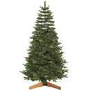 Albero di Natale Artificiale Ø115x180 cm con 961 Rami e Base Pieghevole in Legno e Metallo Verde      
