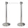 2 Colonnine Tendinastro 3 metri in Acciaio Inox Spazzolato Ø36x101 cm Nastro Bianco