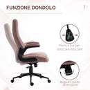 Sedia da Ufficio 67x70x114-124 cm in Tessuto in Microfibra Rosso e Grigio Chiaro