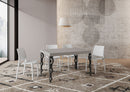 Tavolo Allungabile 130/390x90 cm Karamay Cashmere Gambe Antracite      