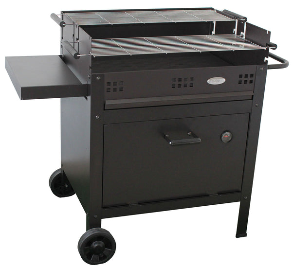 Barbecue a Legna e Carbone 120x60x92 cm con Forno per Pizza in Acciaio Etna Nero prezzo