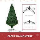 Albero di Natale Artificiale 120 cm Foltissimo in Fibra Ottica con Supporto in PVC 