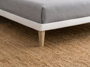 Letto Singolo con Rete Rivestita Similpelle Bianco Tessis Testata Vertical Varie Misure