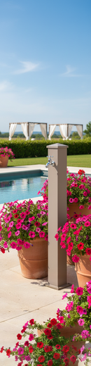 Fontana da Giardino con Rubinetto Belfer 42/RE Tortora