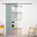 Porta Scorrevole Vetrata 77,5x205 cm Smerigliata 