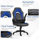 Sedia da Gaming Ergonomica 66,5x51x115-125 cm in Similpelle  Nera e Blu