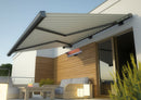 Stufa da Esterno Riscaldatore ad Infrarossi 59,6x13,5x32 cm 2000W Sined  Grigio
