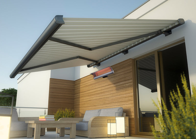 Stufa da Esterno Riscaldatore ad Infrarossi 59,6x13,5x32 cm 2000W Sined  Grigio