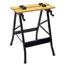 Banco da Lavoro Richiudibile 64x52x79 cm in Acciaio Nero