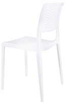 Set 4 Sedie da Giardino in Polipropilene Vandi Bianche