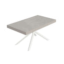 Tavolo Allungabile 160/244x80 cm Niket Cashmere Gambe Bianche      