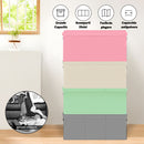Box Contenitore per Giocattoli 91,5x32x40,5 cm Pieghevole 3 Scomparti 118L in TNT Beige     