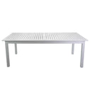Tavolo Allungabile da Giardino 220/280x100xh75 cm in Alluminio Monterey Bianco