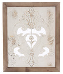 Pannello da Parete Intagliato 45x2xH54 cm in Abete Bianco