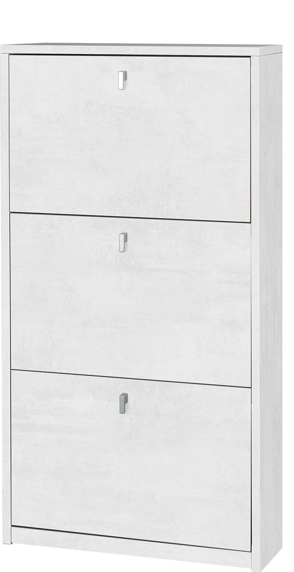 acquista Scarpiera 3 Ante 63x117x18 cm Ossido Bianco