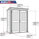 Casetta da Giardino Porta Attrezzi 91x170x202 cm in PVC Grigio/Grigio Scuro