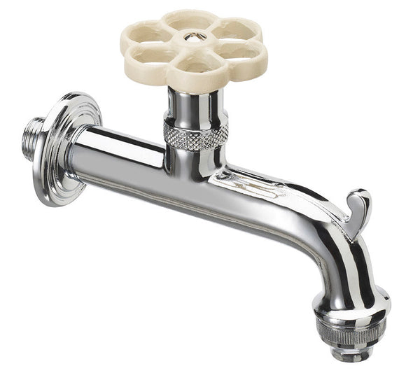 prezzo Rubinetto per Fontana da Giardino in Ottone Cromato con Ghiera in Tinta Belfer RUB/018 Avorio