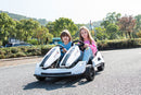Go-Kart Elettrico per Bambini 2 Posti 24V Bianco  