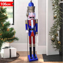 Soldato Schiaccianoci di Natale in Legno Altezza 106 cm Decorazioni Natalizie
