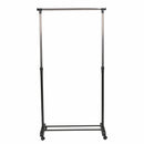 Stender Appendiabiti Singolo 88x43x170 cm in Metallo e Plastica Nero