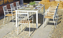 Tavolo Rettangolare da Giardino 200x96cm in Alluminio Vorghini Recanati Bianco