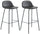 Set 2 Sgabelli 42x43x91,5 cm in Similpelle Marrone