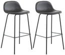 Set 2 Sgabelli 42x43x91,5 cm in Similpelle Marrone