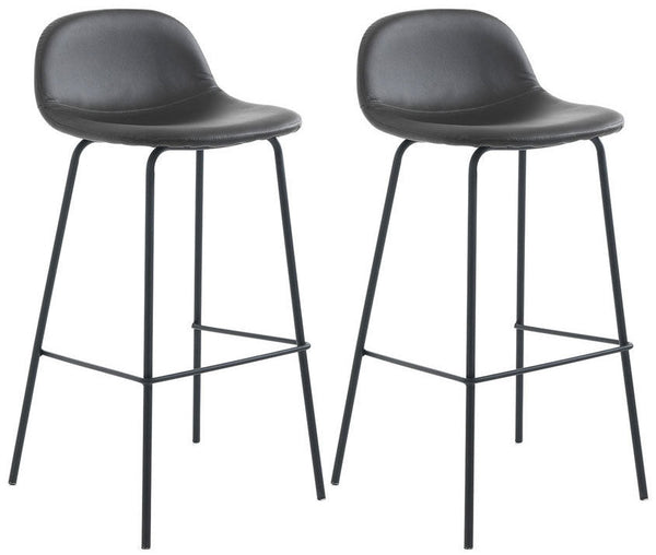 prezzo Set 2 Sgabelli 42x43x91,5 cm in Similpelle Marrone
