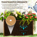 Letto per Orto Rialzato con Traliccio per Rampicanti e Pergola Superiore 64x33x122 cm in Legno di Abete    