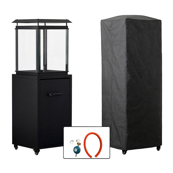 sconto Stufa a Gas da Esterno Raven 8kW Riscaldatore a Propano con Copertura Nero