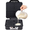 Piastra per Waffle Cialde Manici Termici Rivestimento Antiaderente Potenza 1200W