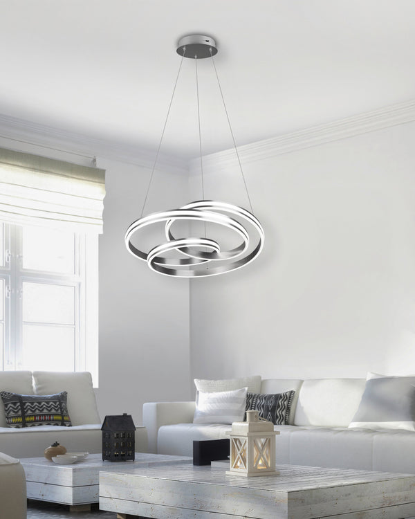 Lampada a Sospensione da Interno a LED in Metallo Bianco Opaco acquista