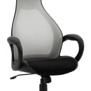 Sedia da Ufficio Operativa Ergonomica in Tessuto  Nero e Bianco