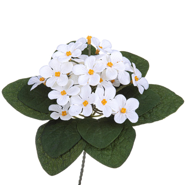 online Set 6 Cespugli Artificiali di Violetta Altezza 21 cm Bianco