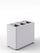 Pattumiera a 3 Scomparti Totale 24 L 48,5x25,5x39 cm con Contenitori Interni in Acciaio Verniciato Bianco