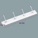 Appendiabito a muro 4 ganci 48x6 cm in Bambù Bianco