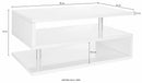 Tavolino a S con Ripiani a Giorno 90x41,5x55 cm Zeta Bianco Lucido  