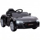 Macchina Elettrica per Bambini 3-6 Anni 12 V Audi R8 Spyder 107x58x44 cm 3-5 km/h con 2 Motori e Telecomando in PP Nero      