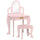 Specchiera Giocattolo per Bambini 52x32x85 cm in MDF e Acrilico Rosa