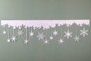 Set 3 Decori per Finestra Fiocchi di Neve 19 cm Bianco