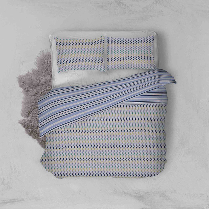 Copripiumino con Federe Stampato Athena Malindi Blu Varie Misure