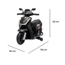 Scooter Elettrico per Bambini 78x39x53 cm Licenza Honda SH125 Small Nero