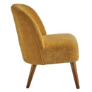 Poltrona Relax in Legno e Tessuto Colore Mostarda Mod. Petty 52x58x71H cm